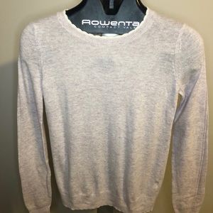 RW & Co Scalloped Long Sleeve Light Purple Sweater